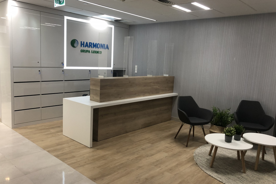 Interbiuro zaaranżowało placówkę sieci Poradni Zdrowia Psychicznego Harmonia Harmonia we wnętrzach od Interbiura