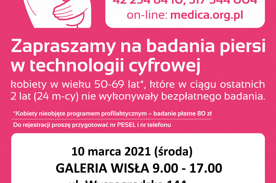 mat.pras. Przed Galerią Wisła zaparkuje mammobus