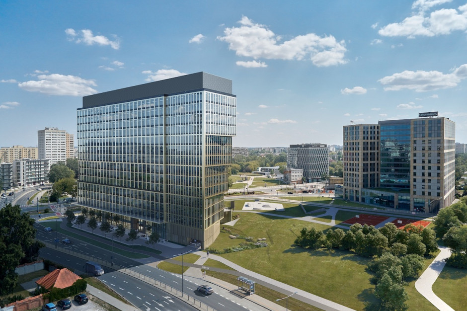 P180, mat.pras. Skanska pokazała nowe oblicze biurowca P180