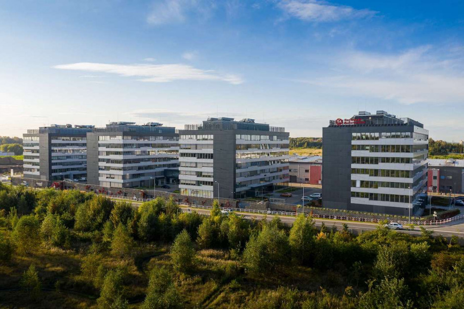 GPP Business Park współtworzą 4 energooszczędne budynki biurowe, których nazwy pochodzą od nazwisk śląskich naukowców i noblistów, mat.pras. Wynajem biur GPP Business Park w nowych rękach