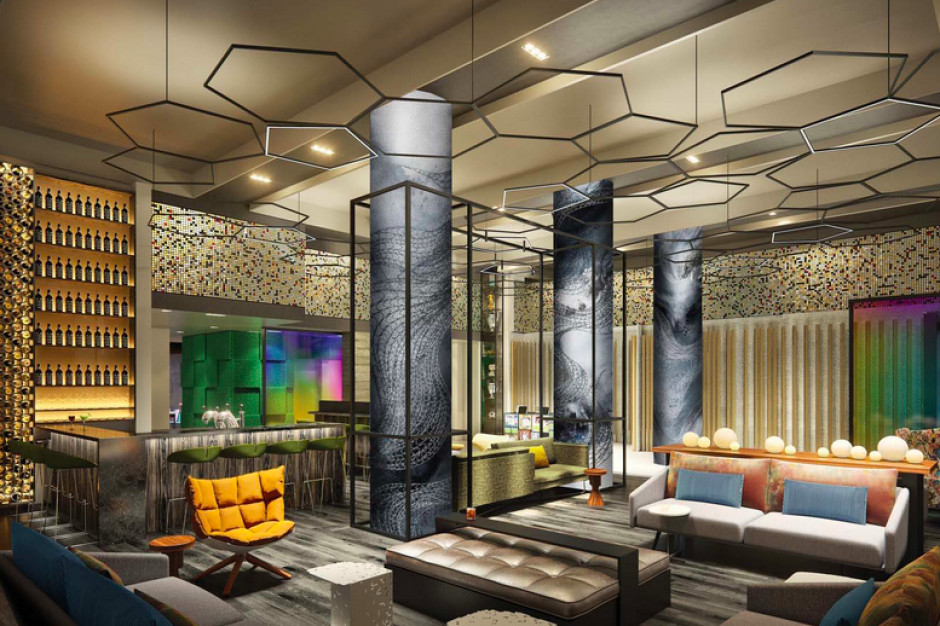 Wnętrze hotelu Pestana CR7 Times Square. fot. Cristiano Ronaldo/Twitter Cristiano Ronaldo otworzył pierwszy hotel Pestana CR7 poza Europą