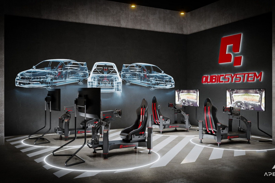 W centrum Apex One na terenie Sky Tower powstały trzy strefy racingowe GT, F1 oraz PRO, mat.pras. Apex One w Sky Tower. To największe w Polsce centrum simracingowe