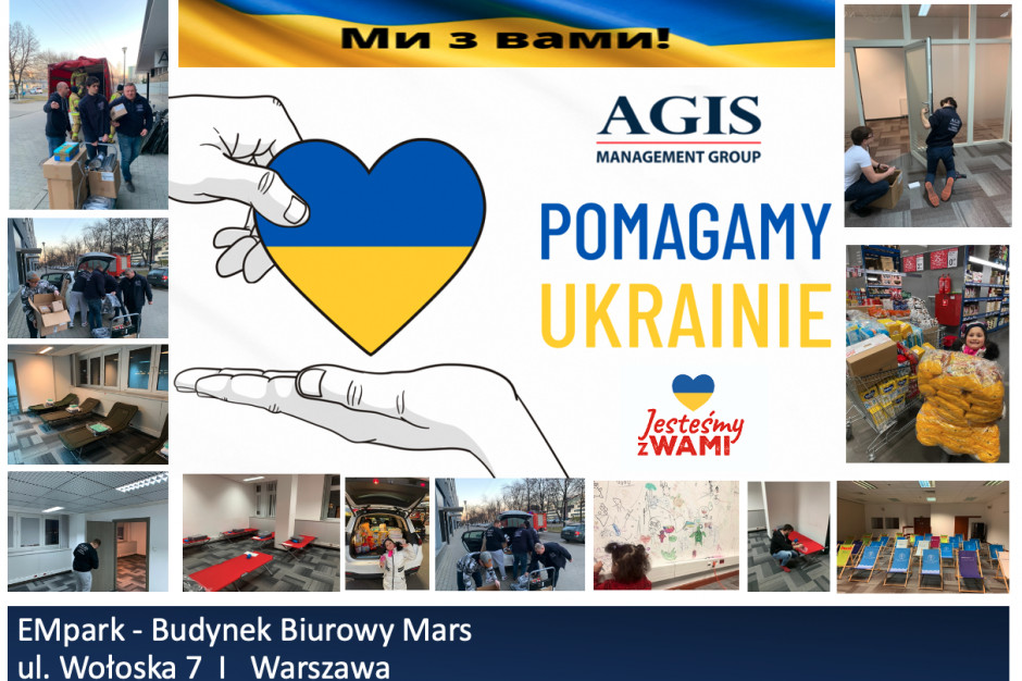 AGIS Management Group w ciągu trzech dni przygotowało opuszczony biurowiec stołecznego Emparku na przyjęcie uchodźców z Ukrainy.