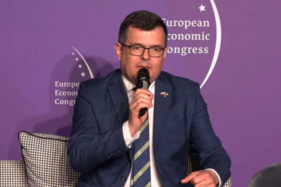 Piotr Uściński, sekretarz stanu, Ministerstwo Rozwoju i Technologii podczas EEC 2022.