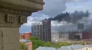 Pożar w rosyjskim centrum biznesowym DM Tower