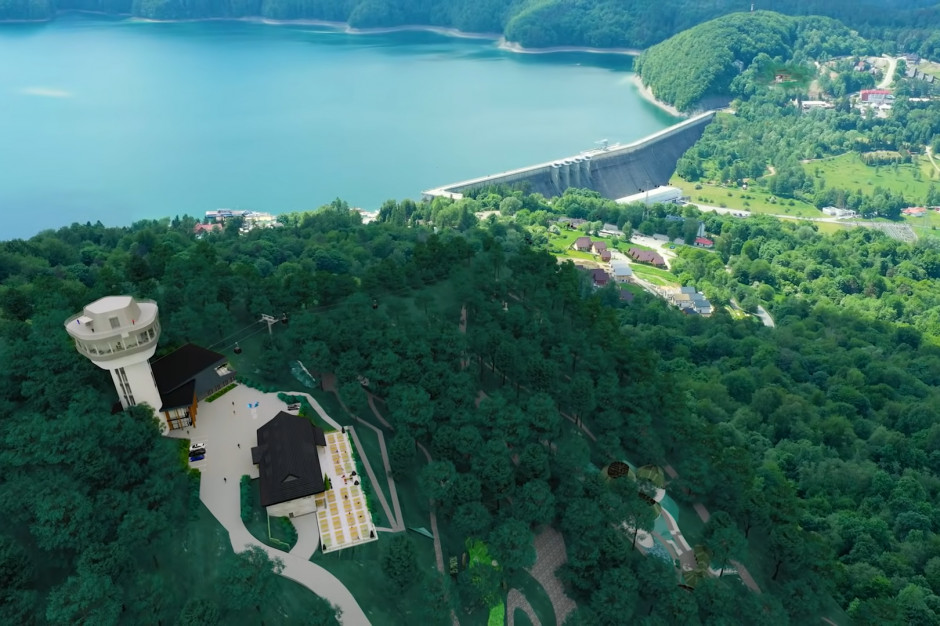 Nowa atrakcja w Bieszczadach:  Kolej gondolowa 100 m. nad solińską zaporą