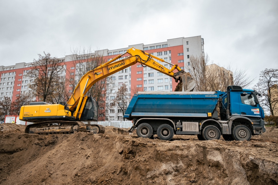 Prace na placu budowy osiedla Lizbońska już się rozpoczęły. fot. Krzysztof Kuruc