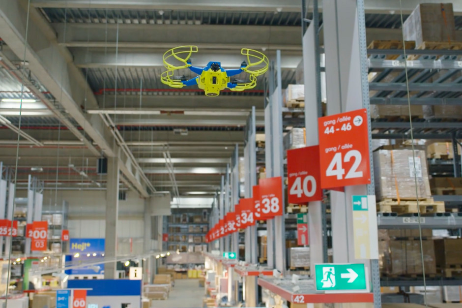 Pierwszy dron wystartował w IKEA w Szwajcarii w 2021 roku, a 100, które działają teraz, zaopatrują zapasy w 16 różnych lokalizacjach w Belgii, Chorwacji, Słowenii, Niemczech, Włoszech, Holandii i Szwajcarii. mat. pras. IKEA/vimeo