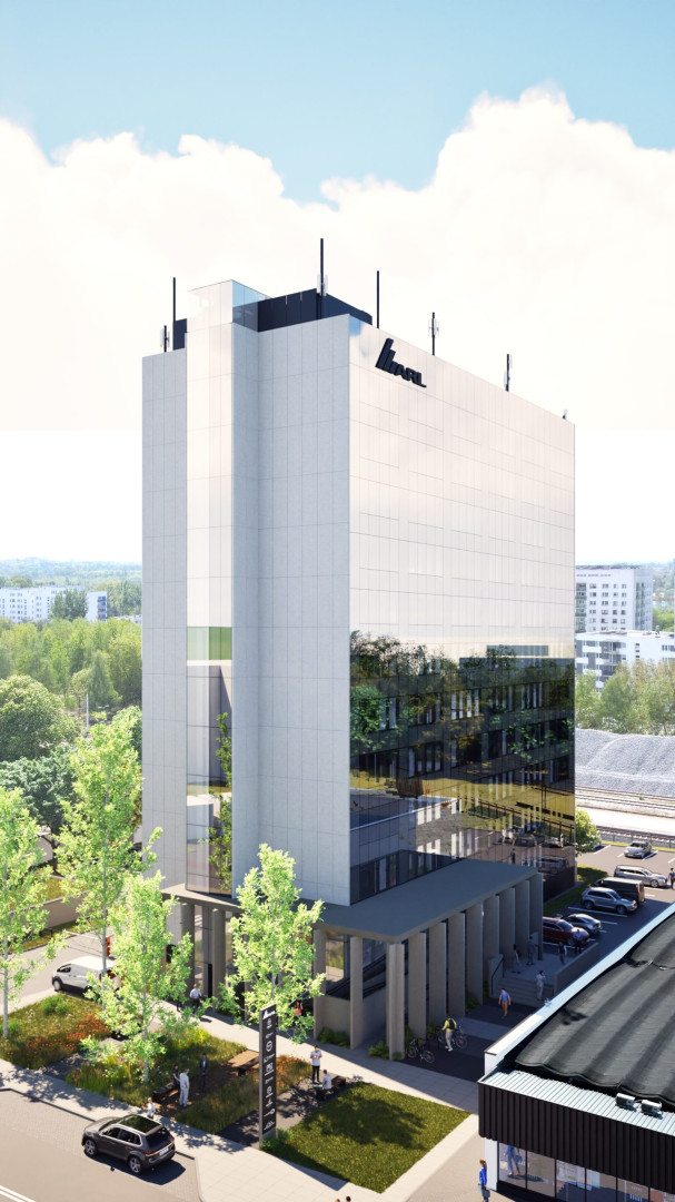 Do końca 2028 r. potrwa modernizacja biurowca typu „Lipsk” przy ul. Teatralnej 9 w Sosnowcu. Fot. Agencja Rozwoju Lokalnego.