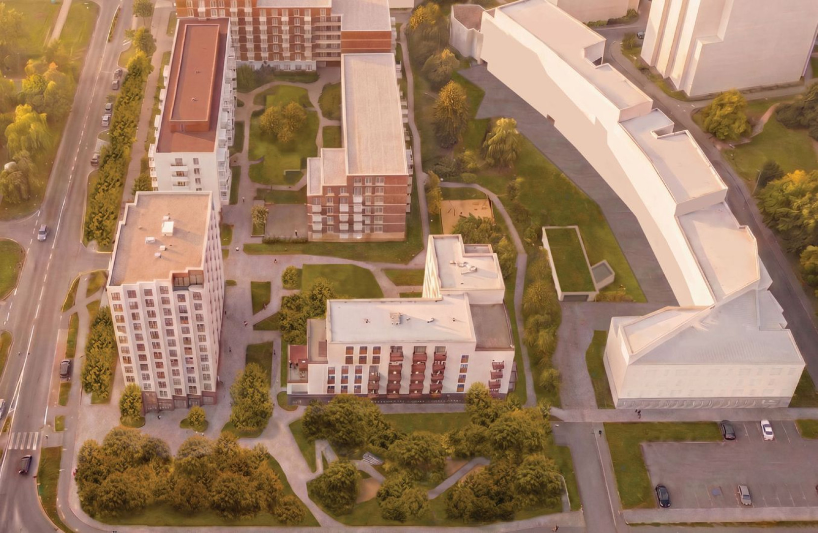 Archicom planuje osiedle w ramach specustawy mieszkaniowej przy ul. Postępu 2 w Warszawie. Fot. Mat. inwestora.