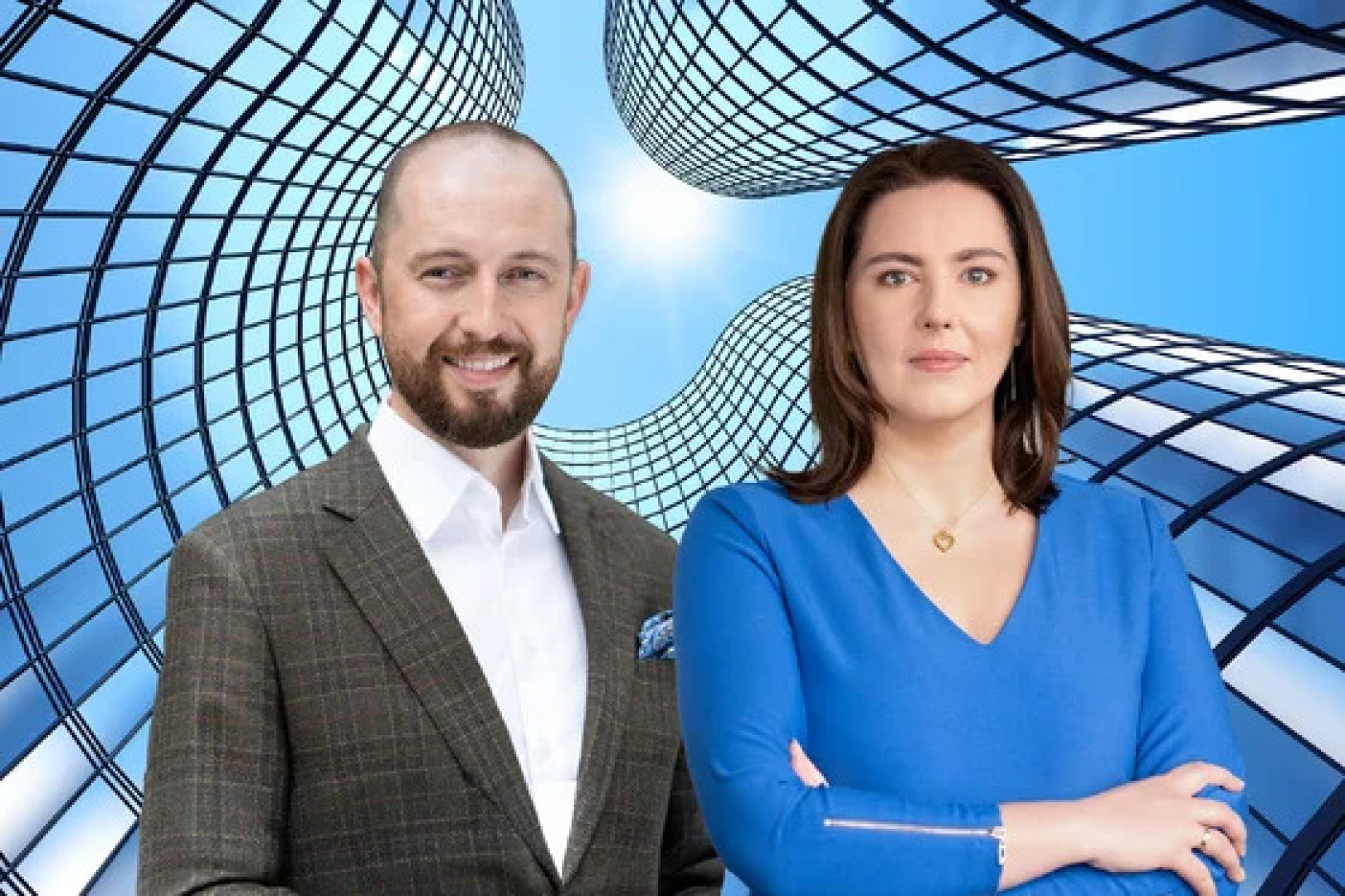 Agnieszka Giermakowska, Dyrektor Działu Badań Rynkowych i Doradztwa, Lider ds. ESG, Newmark Polska oraz Karol Wyka, Dyrektor Zarządzający Działu Powierzchni Biurowych, Newmark Polska. Fot. Materiały prasowe / Newmark Polska