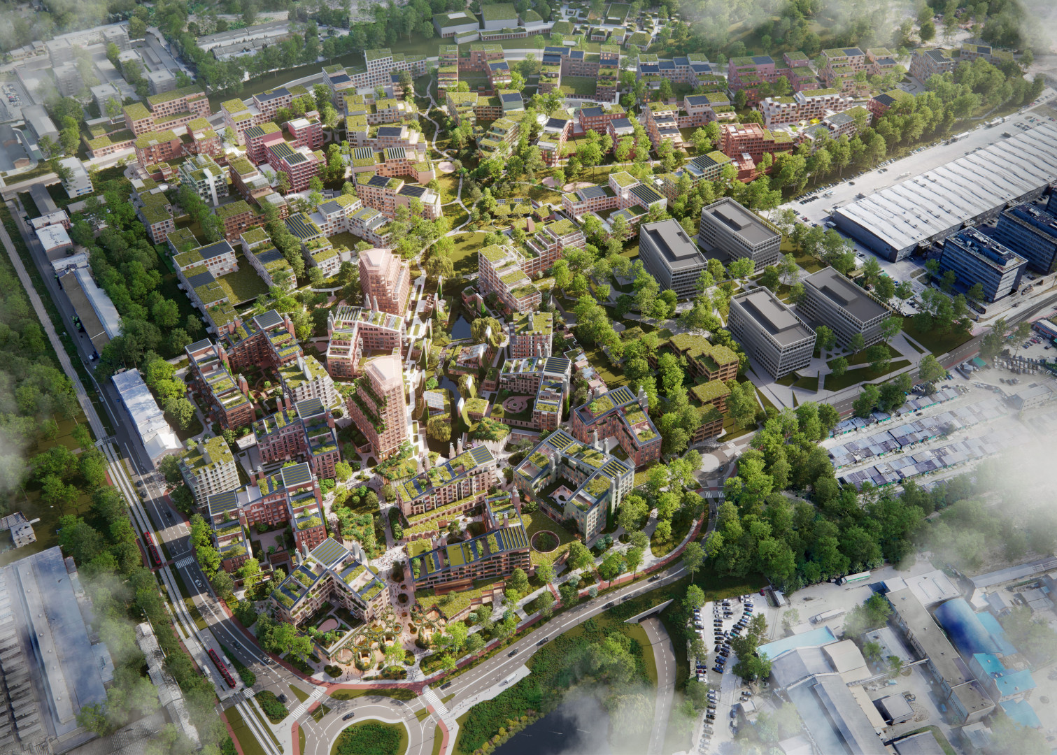 Część mieszkaniową uzupełni ok. 1 000 mkw. powierzchni usługowej na parterach budynków. Fot. Materiały prasowe / Grupa Capital Park