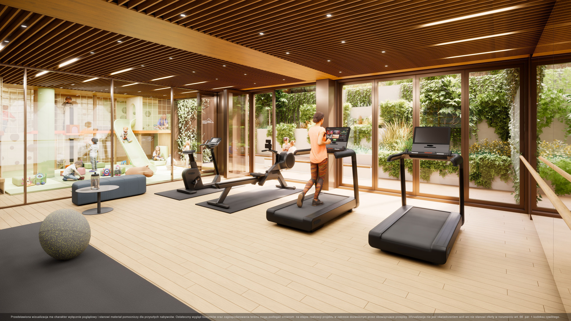 Fitness w inwestycji CU-Cynamonowa na Ursynowie. Fot. Materiały prasowe / Monting Development