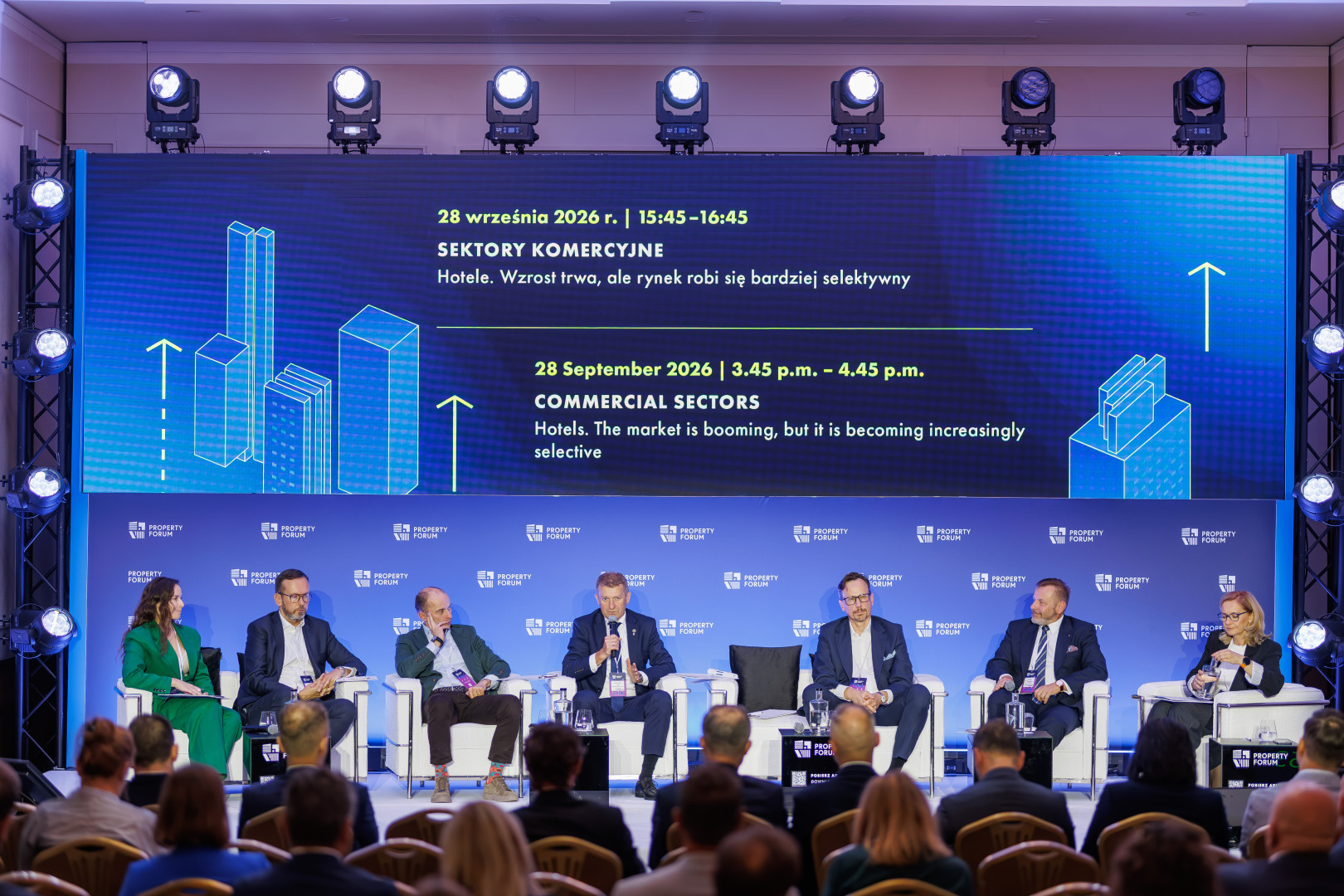 Prelegenci sesji Hotele. Wzrost trwa, ale rynek robi się bardziej selektywny podczas Property Forum. Fot. PTWP / PTWP
